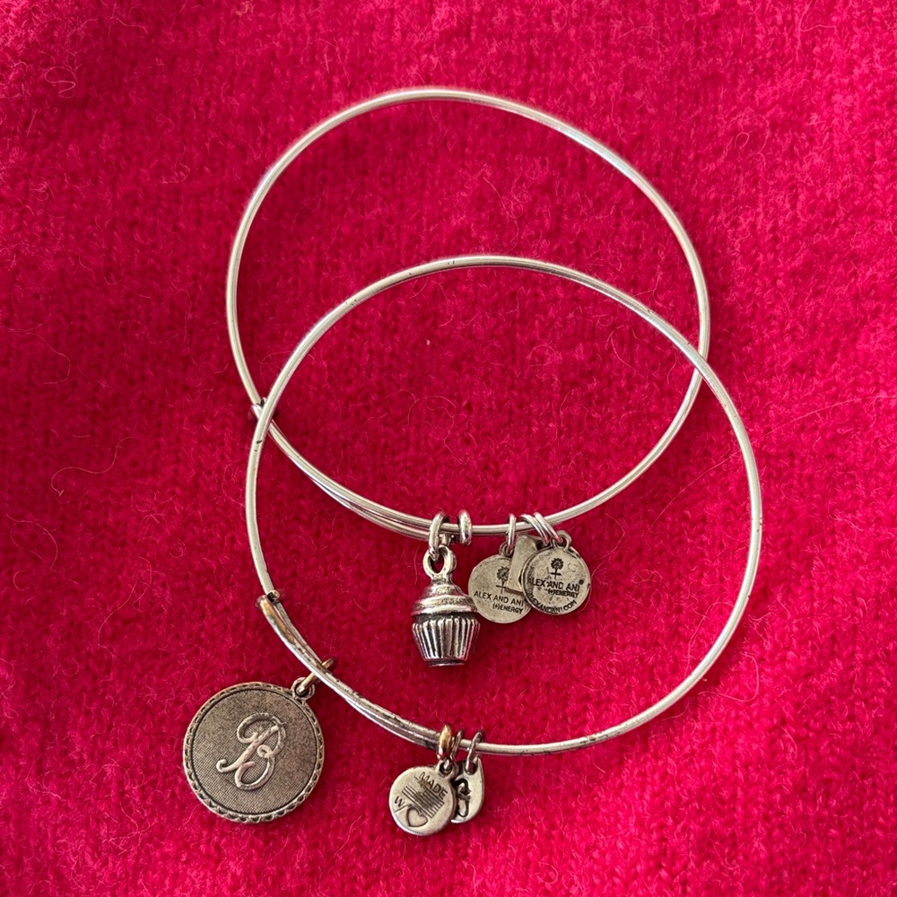 2 Alex and Ani Charm Bangles